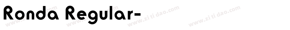 Ronda Regular字体转换